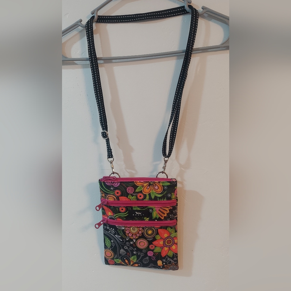 Scout Floral Crossbody Bag with Pink Accents
